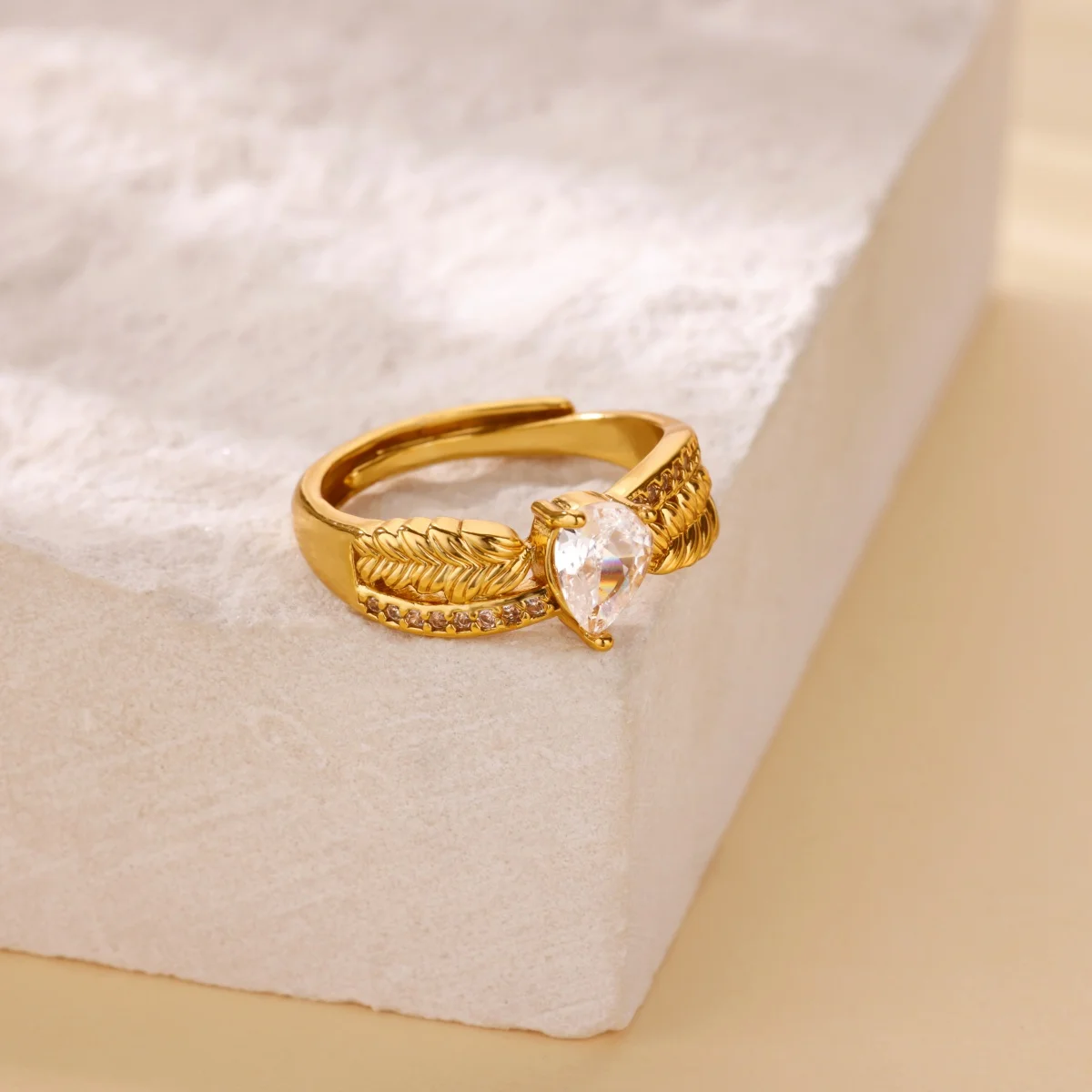 Zircon Geometric Adjustable Ring For Women