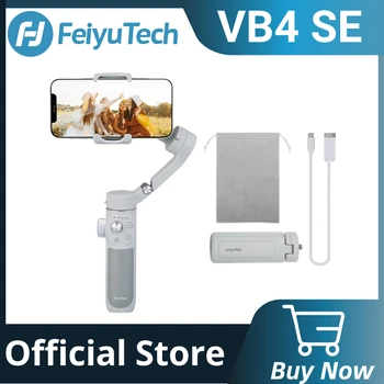 FeiyuTech 공식 V 4SE 2023 새로운 스마트폰 안정기 얼굴 추적 3축 전화 짐벌iPhone15 pro max/Huawei mate60 pro/Samsung/Xiaomi용 휴대용 및 접이식 초점 손잡이