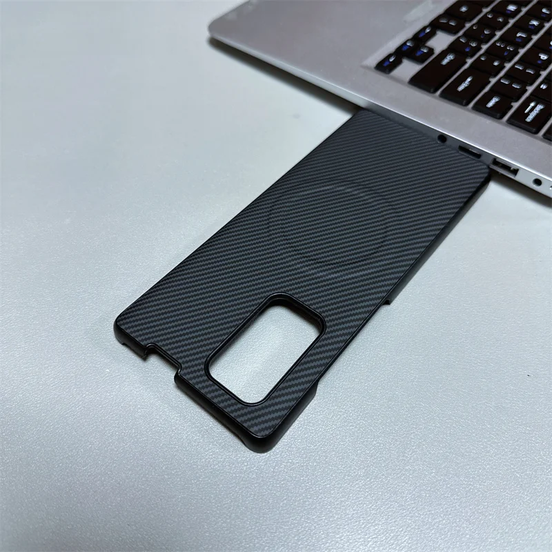 Magnetic Leather Anti-Fall Phone Case with Simple Borderless Design