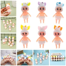 

Cute Mini Easter Doll 9CM Easter Elf Doll Baby Elves Doll Movable Arm Leg Doll Toy Easter Rabbit Doll For Children Kids 1pc