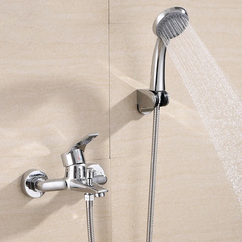 Dreifache Badewanne Und Dusche, Heiß-Kalt-Mischer-Wasserhahn, Wandmischer, Ventil, Wasserhahn, Düse, Duschkopf, Badezimmer-Zubehör