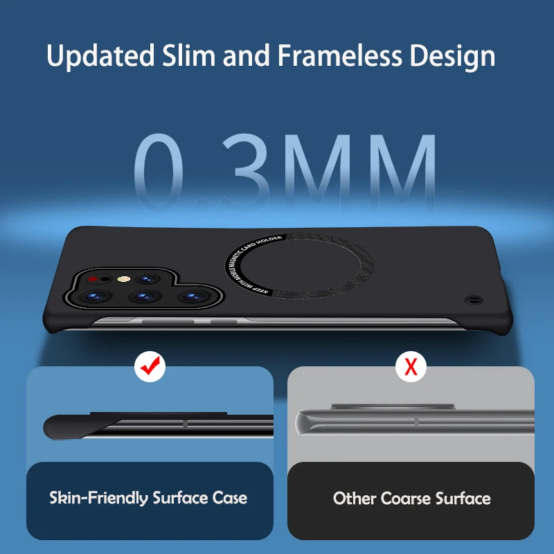 Luxury Ultra Slim Magnetic Frameless Solid Color Phone Case