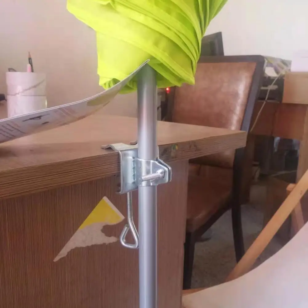 Table Umbrella Holder Clamp Useful Adjustable Table Umbrella Clamp Garden Windproof Parasol Stand for Balcony