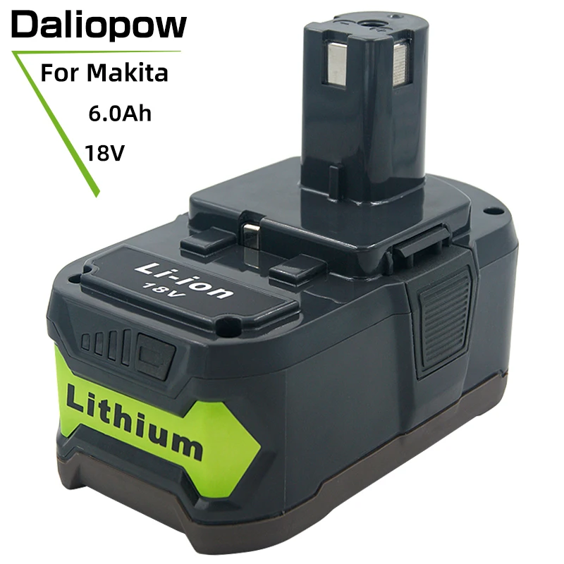 RB18L60 RB18L50 18V 6Ah Li-ion Rechargeable Battery for Ryobi ONE+ P108 P109 P106 P105 P104 P103 RB18L40 BPL1820 BIW180 BID1821 |