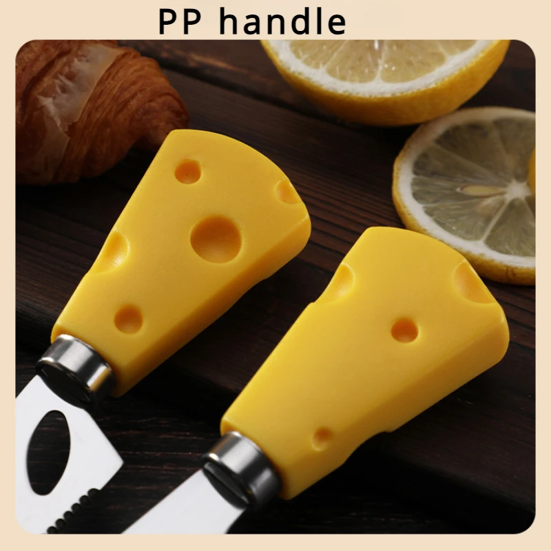 Description Picture 6 of itemCheese Knives Stainless Steel Butter Cutter Cheese Tools Flat Shovel Spatula Fork Spoon Kitchen Cutlery Cooking Tools