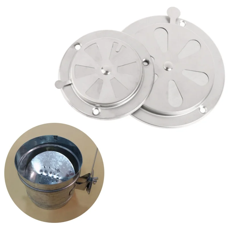 1pcs 5mm Adjustable Air Vent Grille Round Ducting Ventilation Grilles Cover BBQ Grill Smoker Exhaust Vent Stove