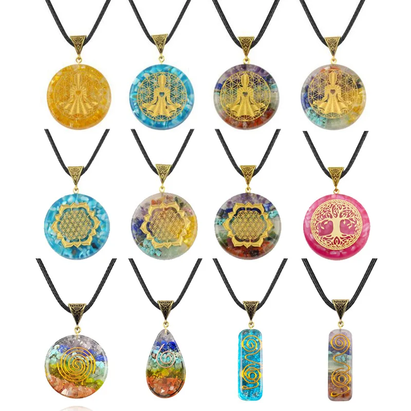 ★限定ご提供★ペンダントトップにも♡【7種チャクラ対応ペンデュラム】❤️ 7チャクラの形をしたペンダント付きネックレス,レイキの瞑想用の