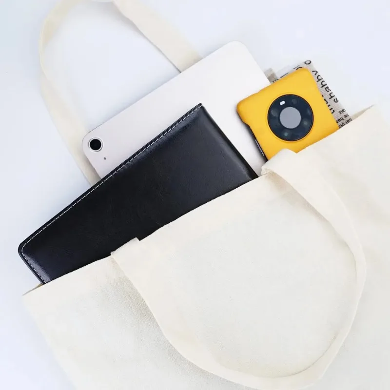 Canvas Tote Bags 6-Pack Sustainable Reusable Perfect For Gift Ideas And Heat Transfer Designs