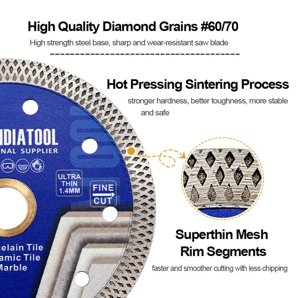 5-Inch Diamond Blade Pack – Super Thin Cutting Disc For Tile, Stone & Porcelain