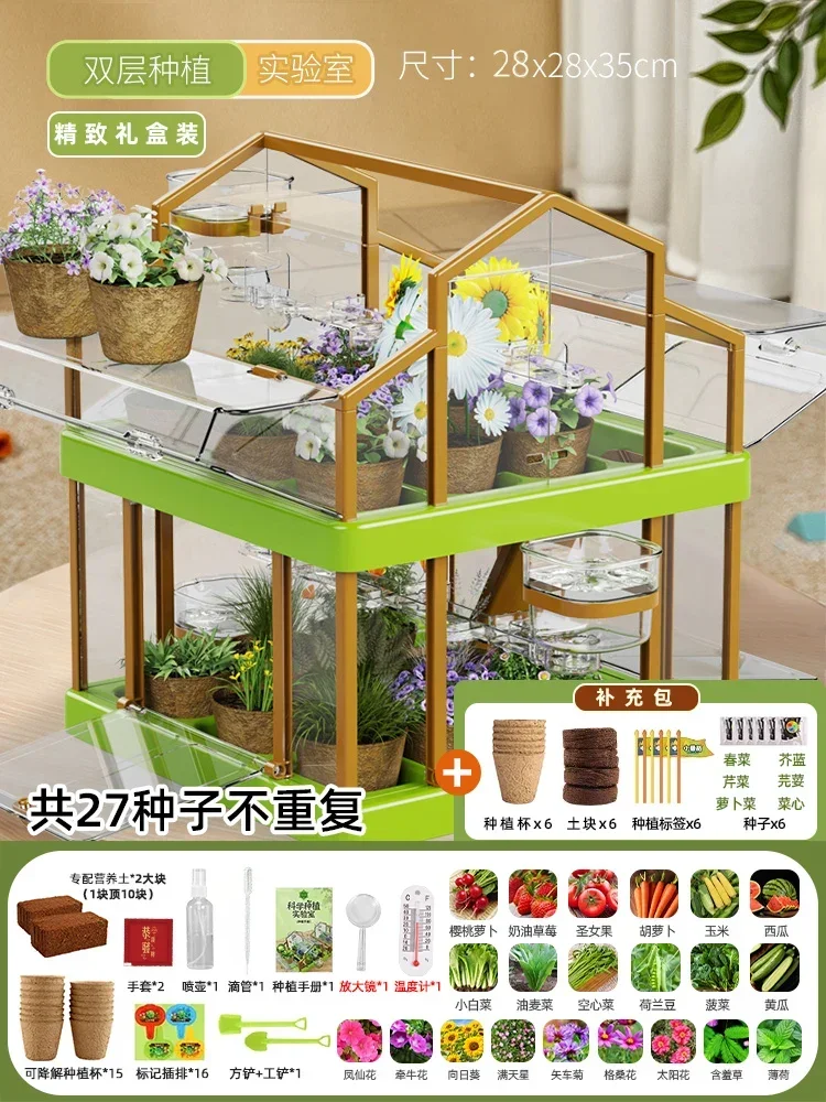 منزل زراعة أشعة الشمس للأطفال تجربة علمية صندوق مر...