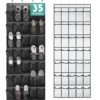 35 Pockets Over The Door Rack Large Mesh Pockets Hanging Shoe Organizer for Closet Hanging Shoe Rack Holder Hanger Storage Bag 1