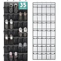 35 Pockets Over The Door Rack Large Mesh Pockets Hanging Shoe Organizer for Closet Hanging Shoe Rack Holder Hanger Storage Bag 1