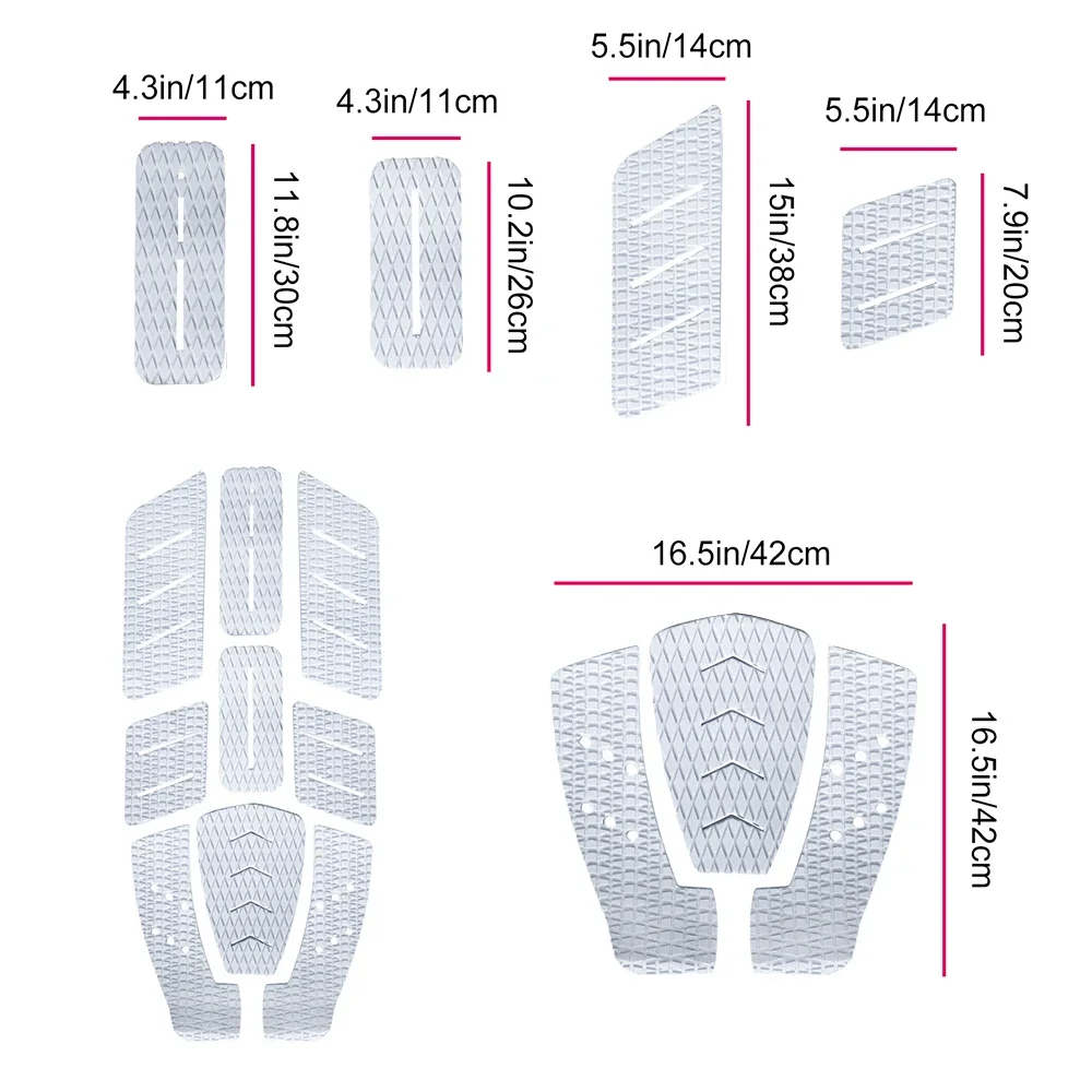 Surfboard Traction Pad 9pc/lot surfboard 3M grip back glue foot pad EVA Foam non-slip mat premium traction surfboard back glue pad paddle board sheet