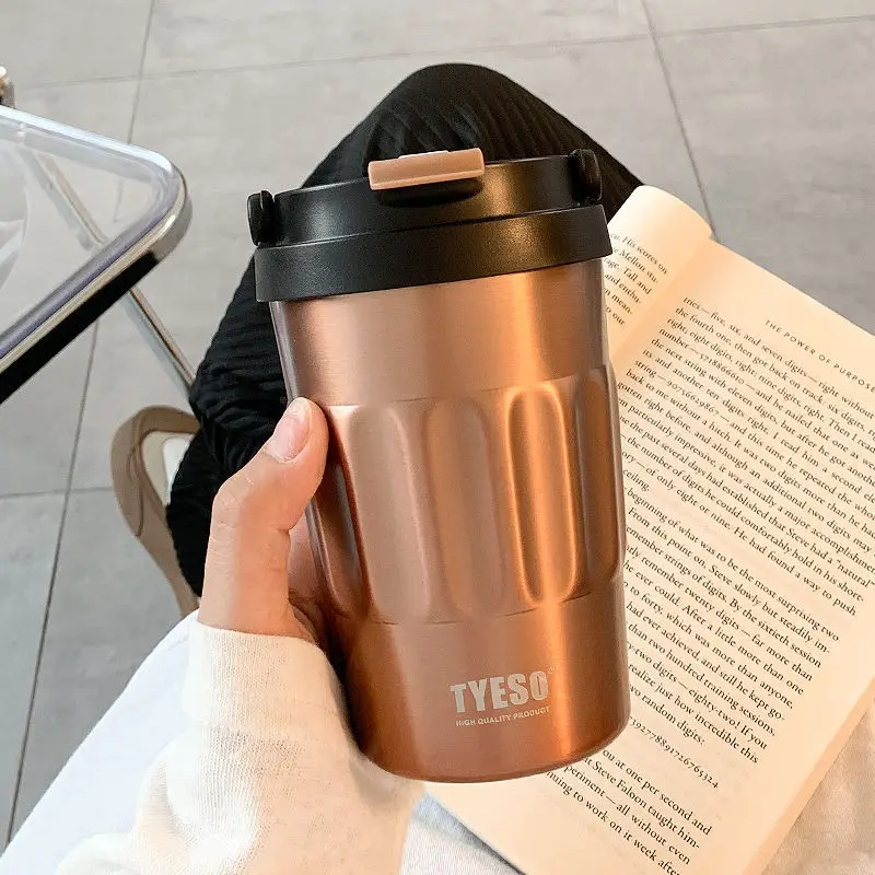TYESO Stainless Steel Vacuum Flask - Hot & Cold Dr...
