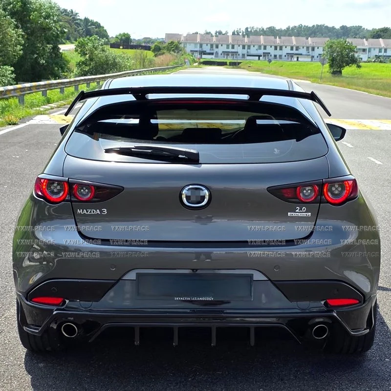 Per Mazda 3 Axela Hatchback 2020-2025, Spoiler Posteriore in ABS Effetto Carbonio, Alettone per Cofano Bagagliaio, Decorazione Auto - Image 6