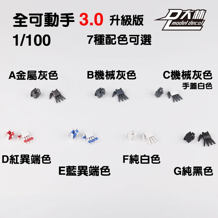Model Action Figures Movable Hand Set 3.0 MG 1/100 1/144 Unicorn Astray Red Frame Sazabi Ver.ka Model Action Figures Building Claw DIY Accessories