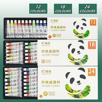12/18/24 Colours Acrylic Paint Set Waterproof Painting Colour Multicolour Acrylics Pigments DIY Hand Painted Glass Paint Set 2