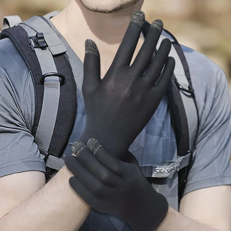 Sunscreen Split Finger Quick Drying Gloves for Men and Women Outdoor UV Resistant Driving Anti Slip Touch Screen Cycling Gloves
