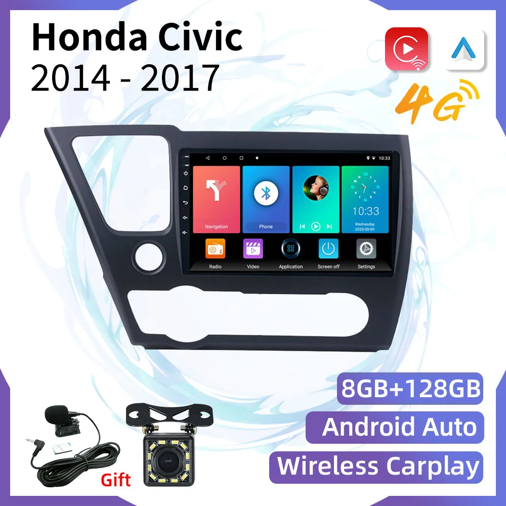 

2 Din Android Car Radio for Honda Civic 2014 2015 2016 2017 Android Car Stereo Gps Navigation Car Multimedia Video Player