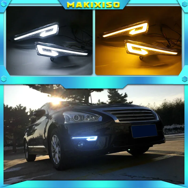 

1Pair DRL Daytime Running Lights fog lamp cover headlight 12V Daylight For Nissan Altima Teana 2013 2014 2015