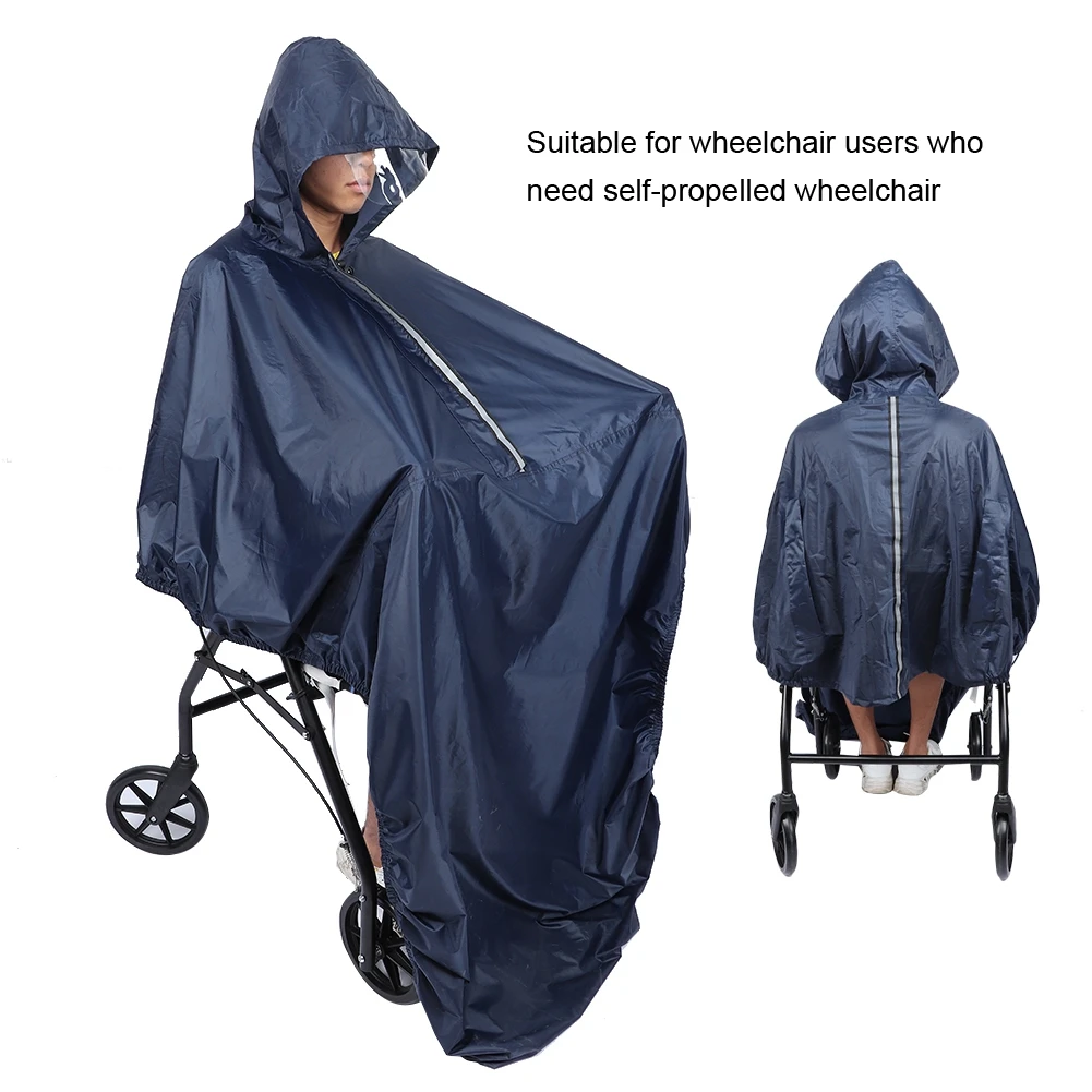Soft Wheelchair Rain Coat Waterproof Wheelchair Rain Cover Hooded Wheelchair Rain Cover Waterproof Soft Wheelchair Rain Coat 3