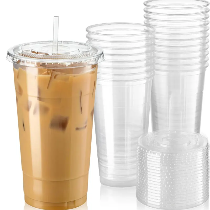 100/30/10sets cups with lids straw disposable BPA free recyclable Halloween Christmas party supplies