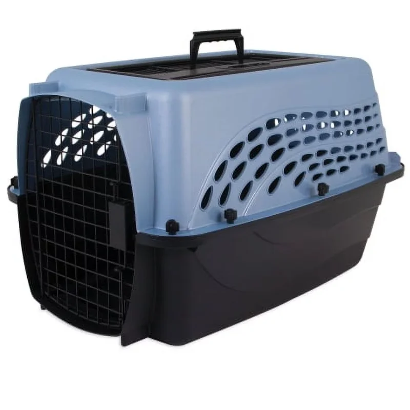 

Petmate® Two Door Top Load Kennel Pearl Ash Blue/Black Color Up to 15 Lbs Dogs
