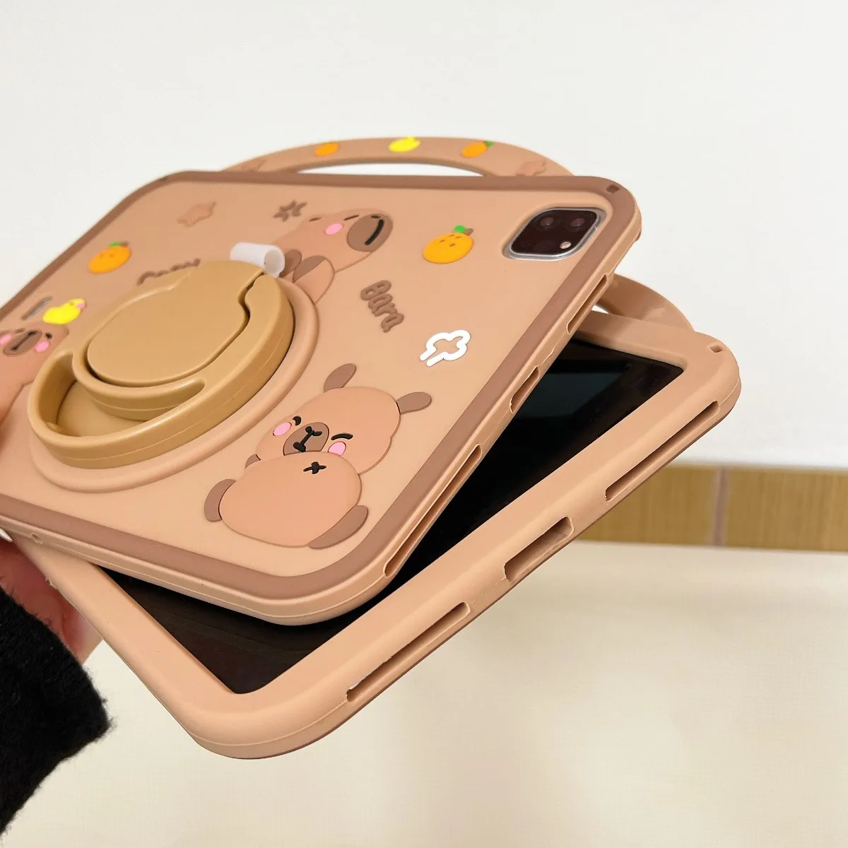 Kids Cartoon Rotatable Stand Case