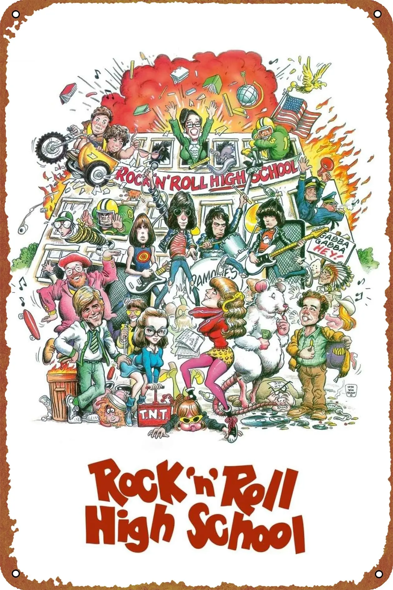 

Rock 'n'-Roll постер для старшей школы, металлический жестяной знак, Настенный декор-знак Ретро для домашнего декора, подарки-8x12 дюймов