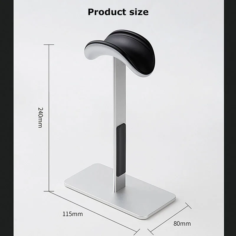 Aluminum Alloy Headphone Stand Detachable Auto-sleep Headset Holder Display Shelf for Airpods Max with Anti-Slip Silicone Pad