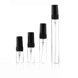 100pcs 2ml 3ml 5ml 10ml Perfume Glass Spray Bottle Refillable Empty Sample Bottles Thin Glass Test Vials