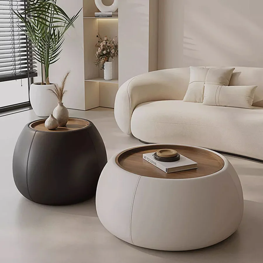 

Modern Coffee Table Wood Platform Ornament Unique Coffee Table Nordic Round Home Made Italian Luxury Set Stolik Kawowy Furniture