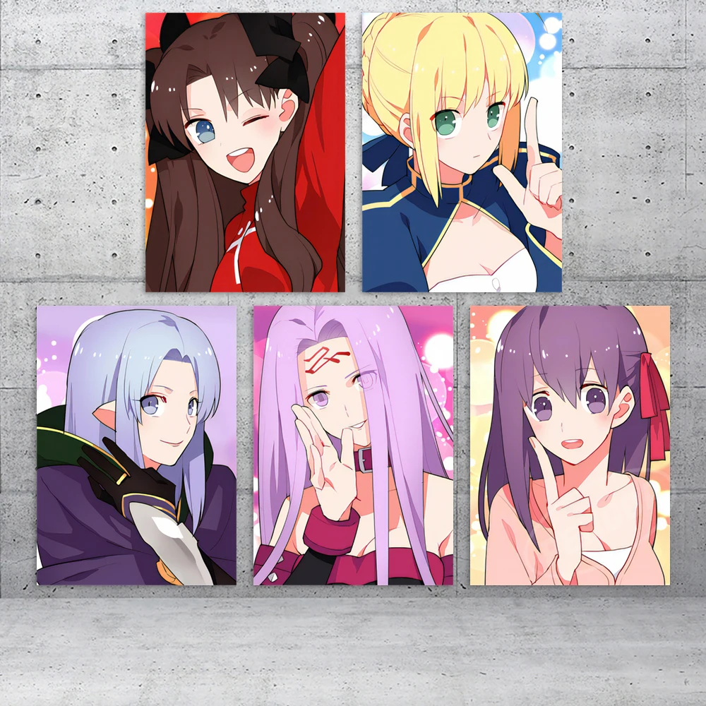 

Home Decor Fate Grand Order Wall Art Canvas Scathach Painting Print Altria Pendragon Posters Modular Anime Picture Mural Bedroom