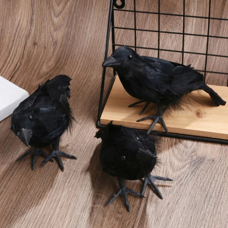시뮬레이션 검은 까마귀 까마귀 조류 퇴치 해충 방제 비둘기 정원 장식, 야외 외부 장식