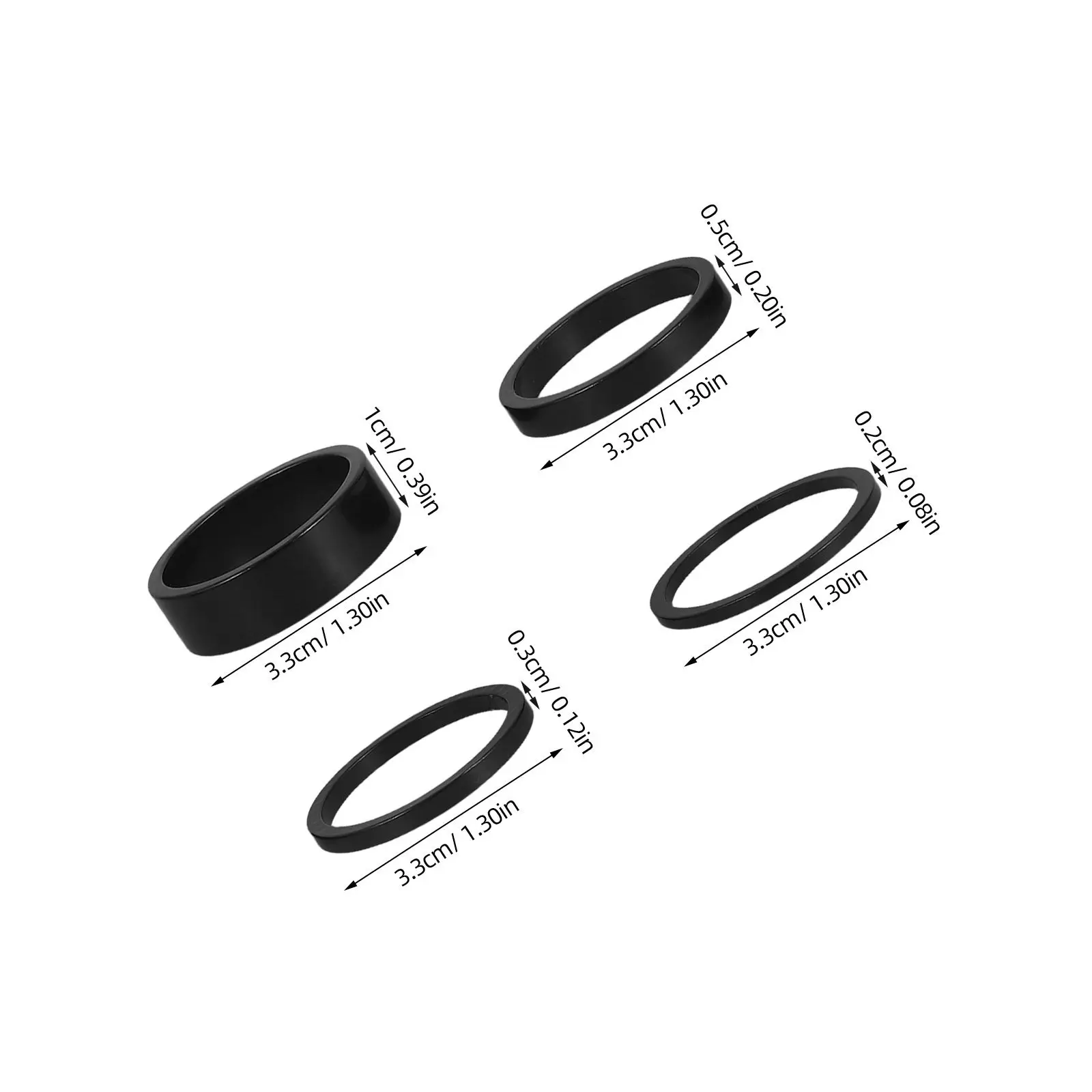 7Pcs 경량 알루미늄 산악 자전거 스템 스페이서 28.6mm 향상된 포크 연결을 위한 정밀 맞춤형 스택형 헤드셋 스페이서