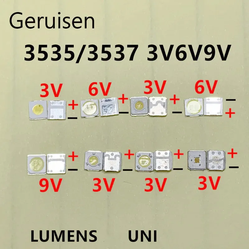 LED Backlight Beads 3535 SMD for LG UNI LUMENS TV 1W 3V 2W 6V 2.4W Cool White LCD Backlight Replacement 5-100PCS