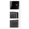 GENODERN Business Men's Leather Wallet Tri-Fold Multi-Card-Slot Wallet US Gold Clip Coin Pocket 6