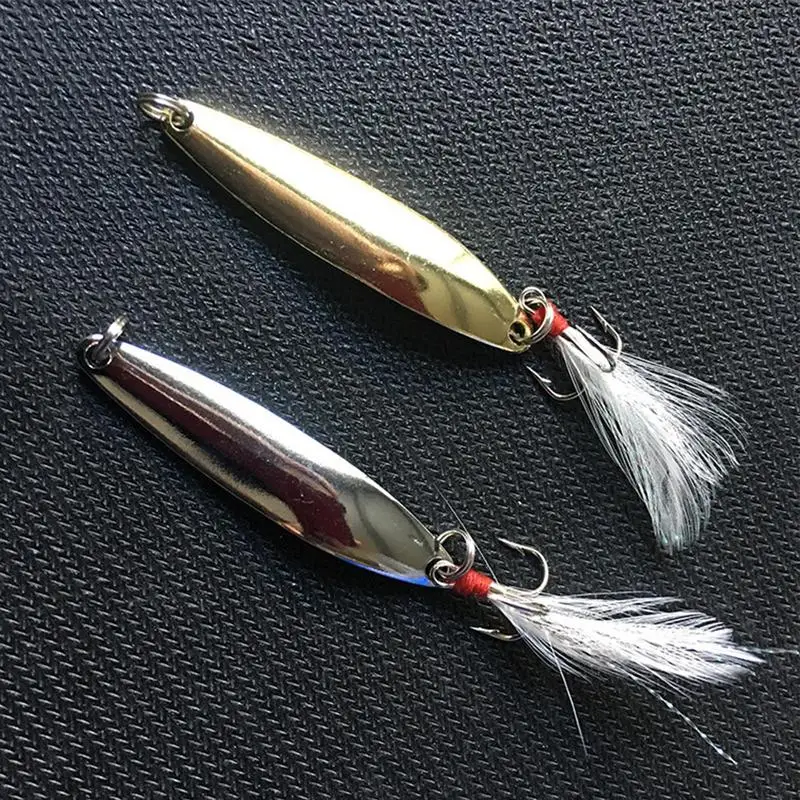 Fishing Spoon Metal Fishing Lure Kit Metal Spoon Lures Inline Spinnerbait Hard Minnow Lures Metal Spoon Lures Spoons For Huge