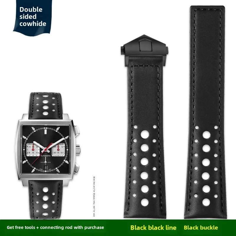 Elegant 22mm Genuine Cowhide Leather Watchstrap - Premium Men's Replacement Bracelet