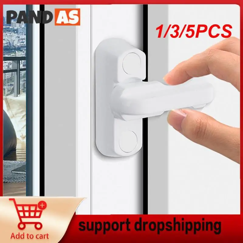 1/3/5PCS Aluminum Alloy Child Safe Security Window Door Sash Lock Safety Lever Handle Sweep T-lock Security Door
