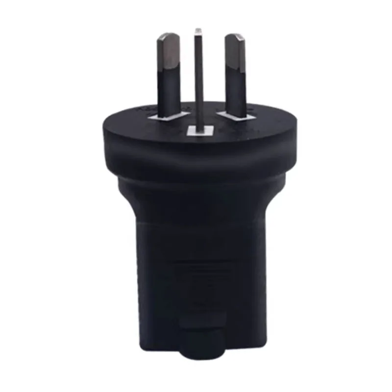 Universal Black Power Adapter Plug Converter, 3-Pin Male to 2-Pin Female