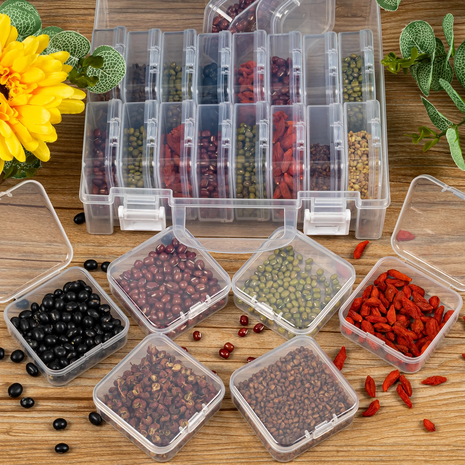 Bead Organizer Box 24 Slots Diamond Painting Bead Storage Containers Craft Storage Box Rhinestones storage box plastic storage box storage container