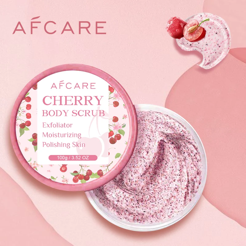 Cherry Body Scrub Exfoliator Deep Cleaning Moisturizing Niacinamide Whitening Improve Cracked Chicken Skin Exfoliating Cream 4