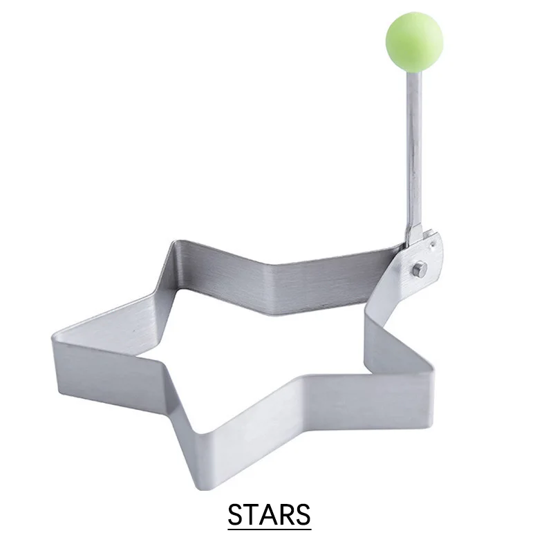 Stainless Steel Egg Frying Machine 5pcs Breakfast Baking Model Heart-Shaped Gadge egg cooker