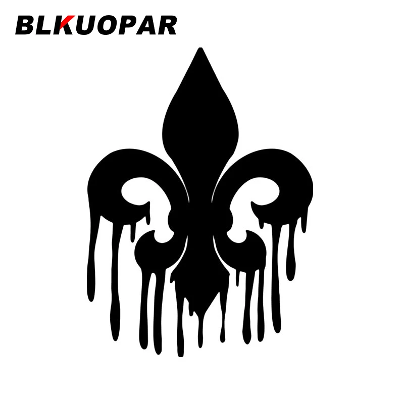 

BLKUOPAR Fleur De Lis Drip Creative Car Stickers Vinyl Anime Die Cut Decal Personality Trunk Refrigerator Car Door Protector