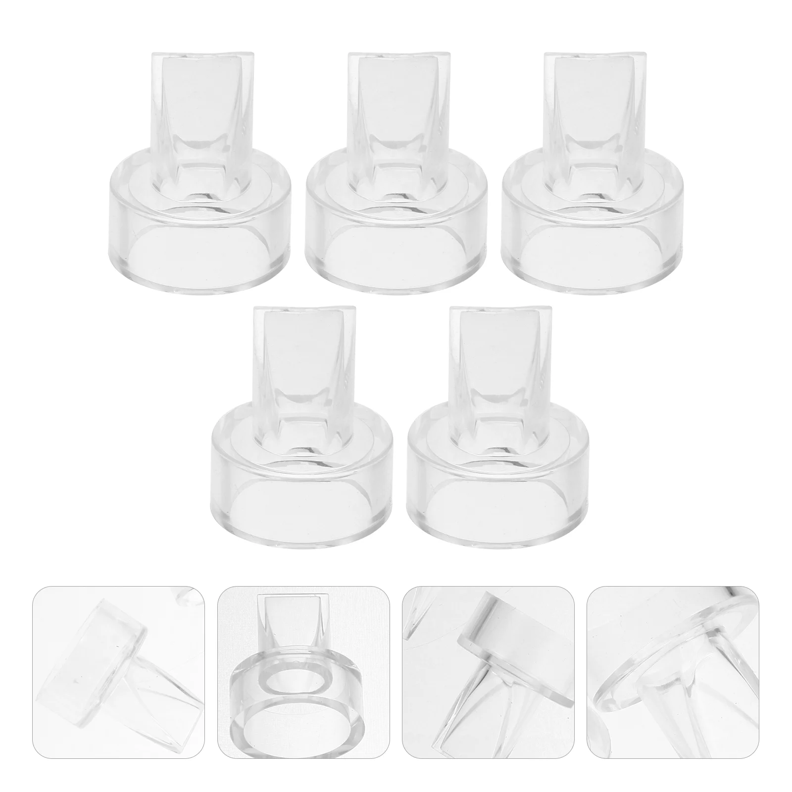 

5 Pcs Valve Clear Heels Manual Breast Pump Valves Parts Replace Sucker Silica Gel Accessories Silicone Baby