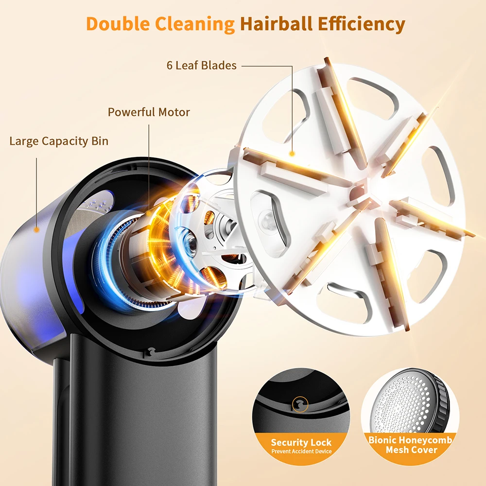 coldSky Rechargeable Fabric Shaver Electric Lint Remover with Digital Display Sweater Shaver Lint Shaver for Clothing Blanket 3