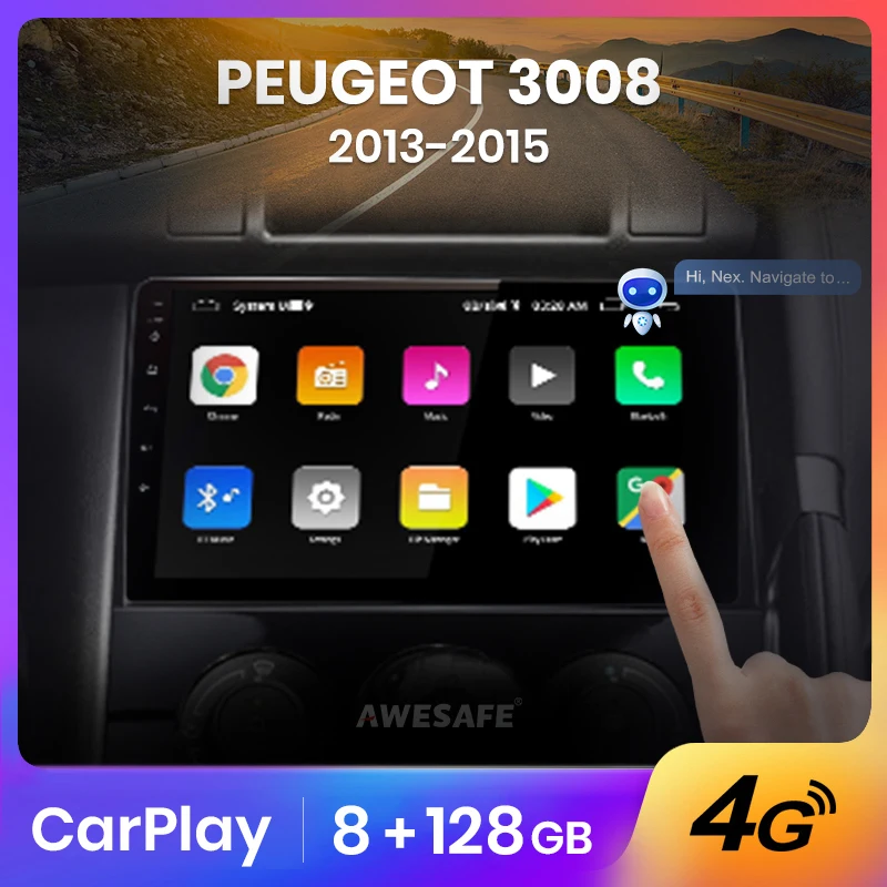 Автомагнитола AWESAFE PX9S на android 128-3008 ГГц для Peugeot 2013 | Автомобили и мотоциклы
