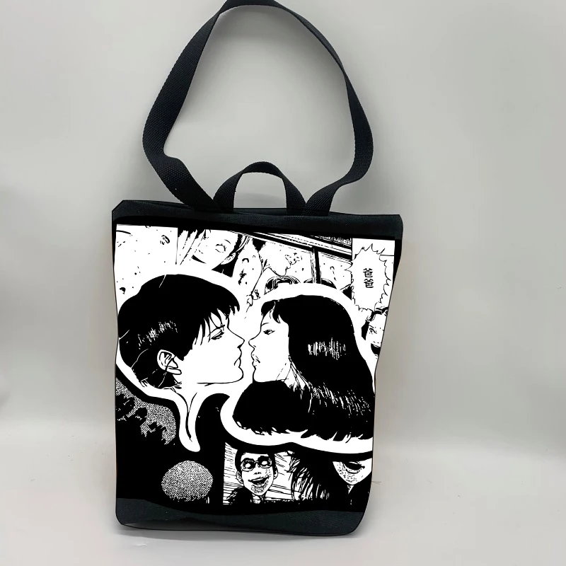 

Anime Junji Ito Canvas Single Shoulder Bag Tote Shopping Cosplay Prop