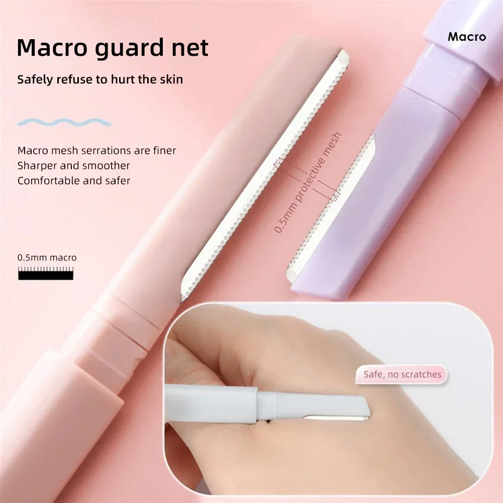 Double-ended Eyebrow Trimmer Blade Safe Professional Folding Eyebrow Knife Face Hair Removal Scraper Shaver Makeup Beauty Tools